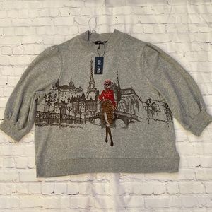 Love Lace Paris graphic sweater